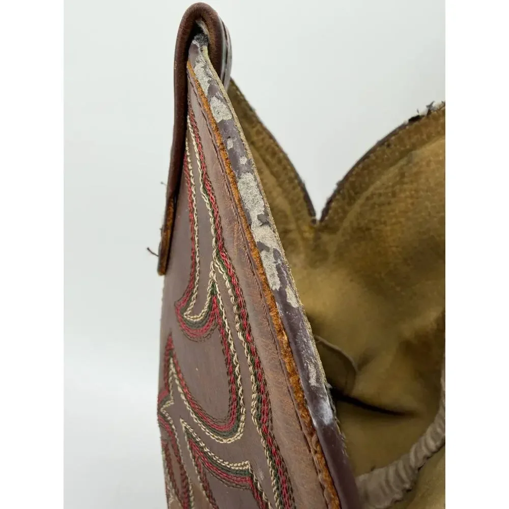 Double-H DH3560 Men's 9 D Brown Leather Western Cowboy Boots USA Made